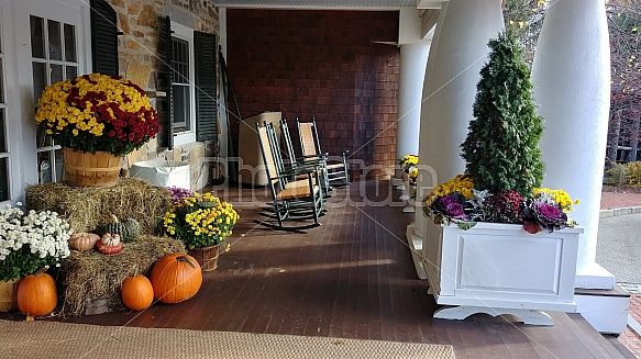 fall on the porch