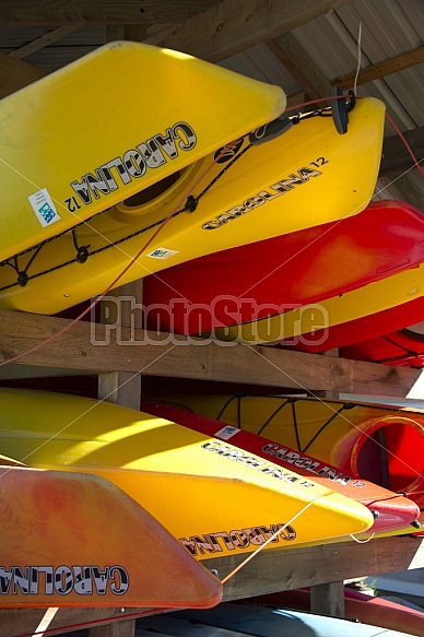 Colorful Kayaks