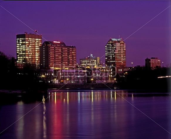 Manchester Skyline At Night