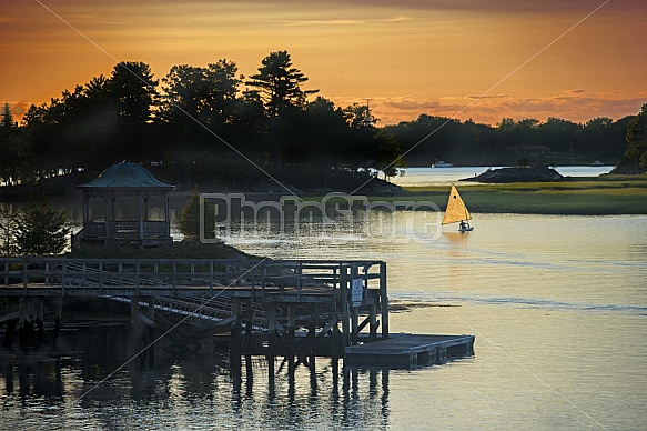 sunset in Portsmouth