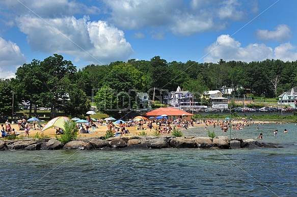 Vacationers At Lake