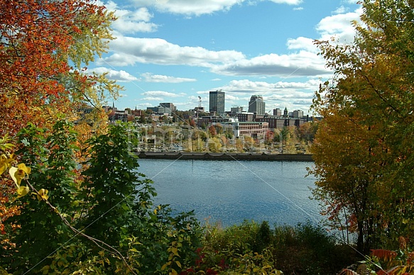 Merrimack River With Manchester,NH