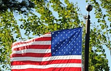 american and new hampshire flags