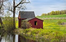 Springtime barn