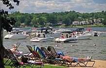 Vacationers At Lake