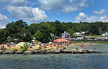 Vacationers At Lake